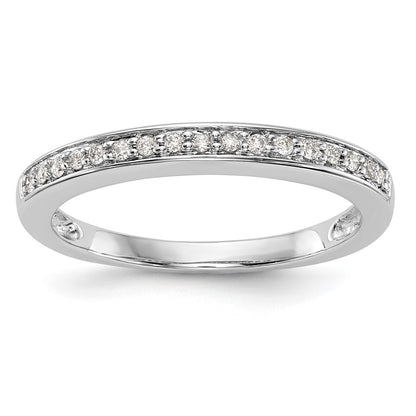 0.14ct. CZ Solid Real 14K White Gold Wedding Band Ring