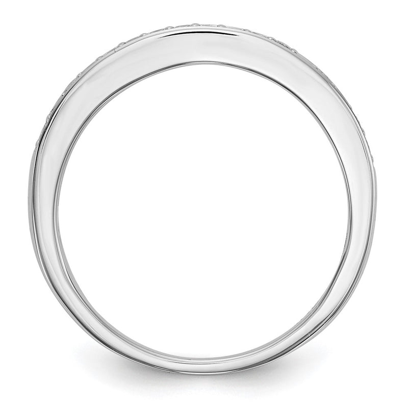 14K White Gold Real Diamond Band