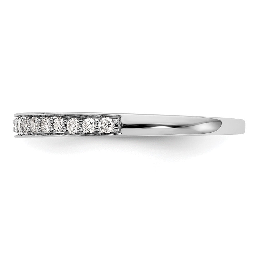 0.17ct. CZ Solid Real 14K White Gold Wedding Band Ring