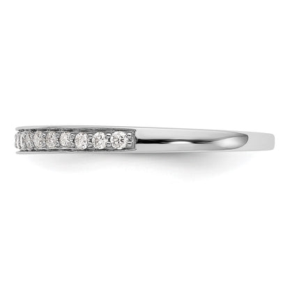 14K White Gold Real Diamond Band