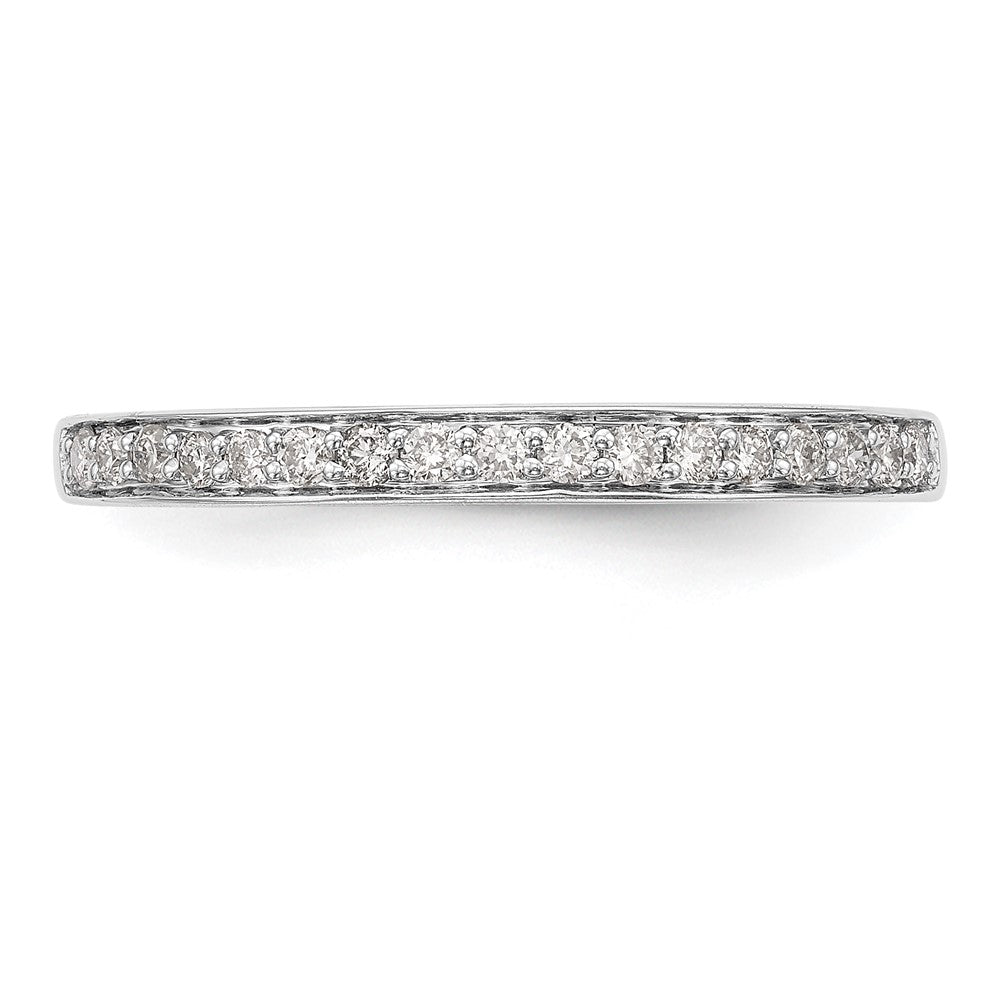 0.17ct. CZ Solid Real 14K White Gold Wedding Band Ring