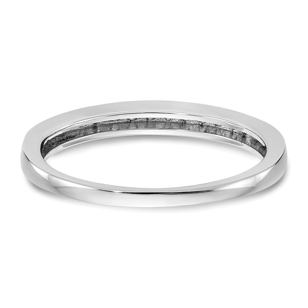 14K White Gold Real Diamond Band