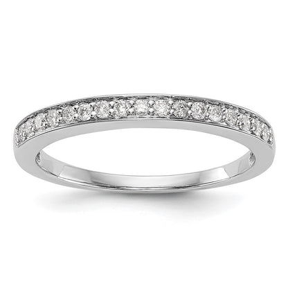 14K White Gold Real Diamond Band