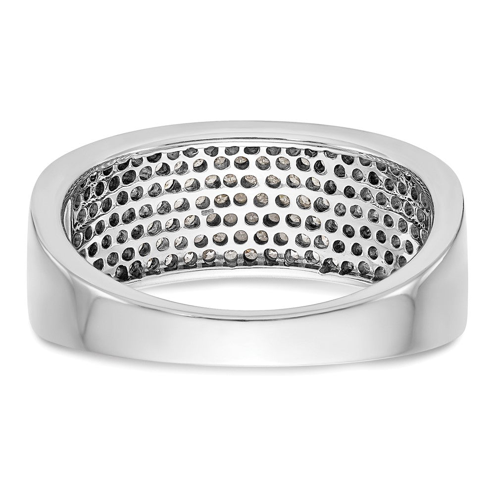 14K White Gold Micro Pave Real Diamond Band