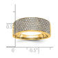 0.75ct. CZ Solid Real 14K Yellow Gold Micro Pave Wedding Band Ring