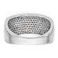 0.97ct. CZ Solid Real 14K White Gold Micro Pave Wedding Band Ring