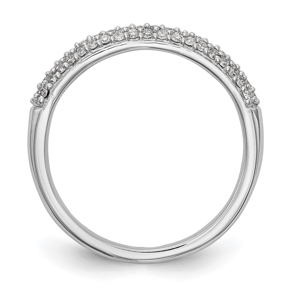 0.26ct. CZ Solid Real 14K White Gold Micro Pave Wedding Band Ring