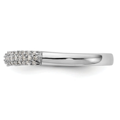 0.26ct. CZ Solid Real 14K White Gold Micro Pave Wedding Band Ring