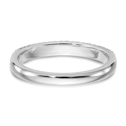 0.26ct. CZ Solid Real 14K White Gold Micro Pave Wedding Band Ring