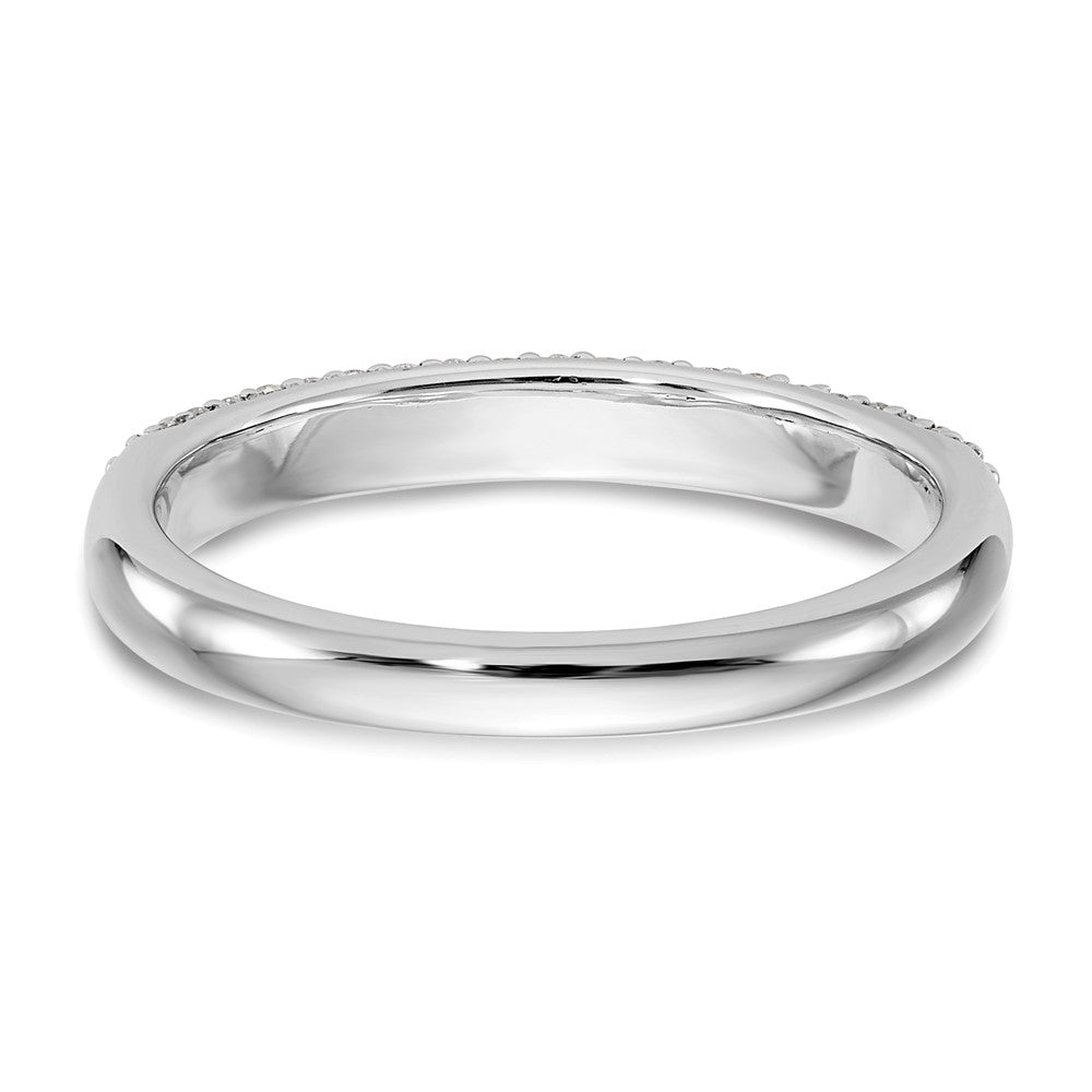 0.26ct. CZ Solid Real 14K White Gold Micro Pave Wedding Band Ring
