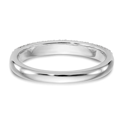 0.26ct. CZ Solid Real 14K White Gold Micro Pave Wedding Band Ring
