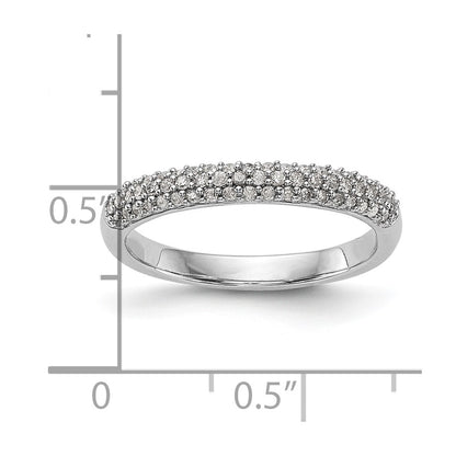 0.26ct. CZ Solid Real 14K White Gold Micro Pave Wedding Band Ring