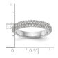 0.56ct. CZ Solid Real 14K White Gold Micro Pave Wedding Band Ring