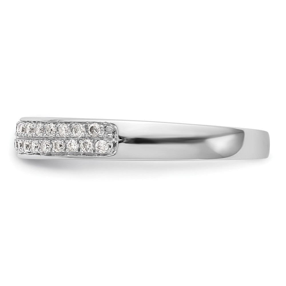 0.20ct. CZ Solid Real 14K White Gold Wedding Band Ring