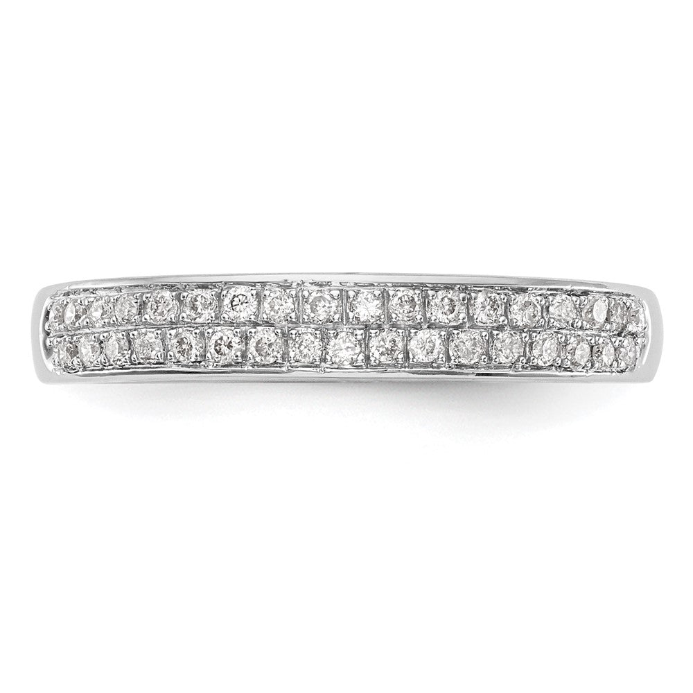 0.20ct. CZ Solid Real 14K White Gold Wedding Band Ring