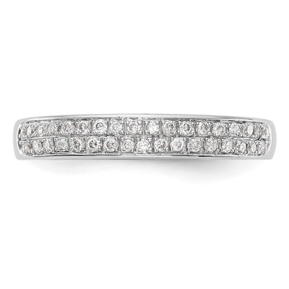0.20ct. CZ Solid Real 14K White Gold Wedding Band Ring