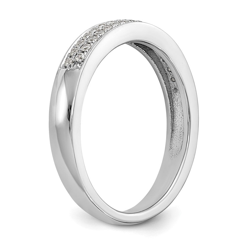0.20ct. CZ Solid Real 14K White Gold Wedding Band Ring