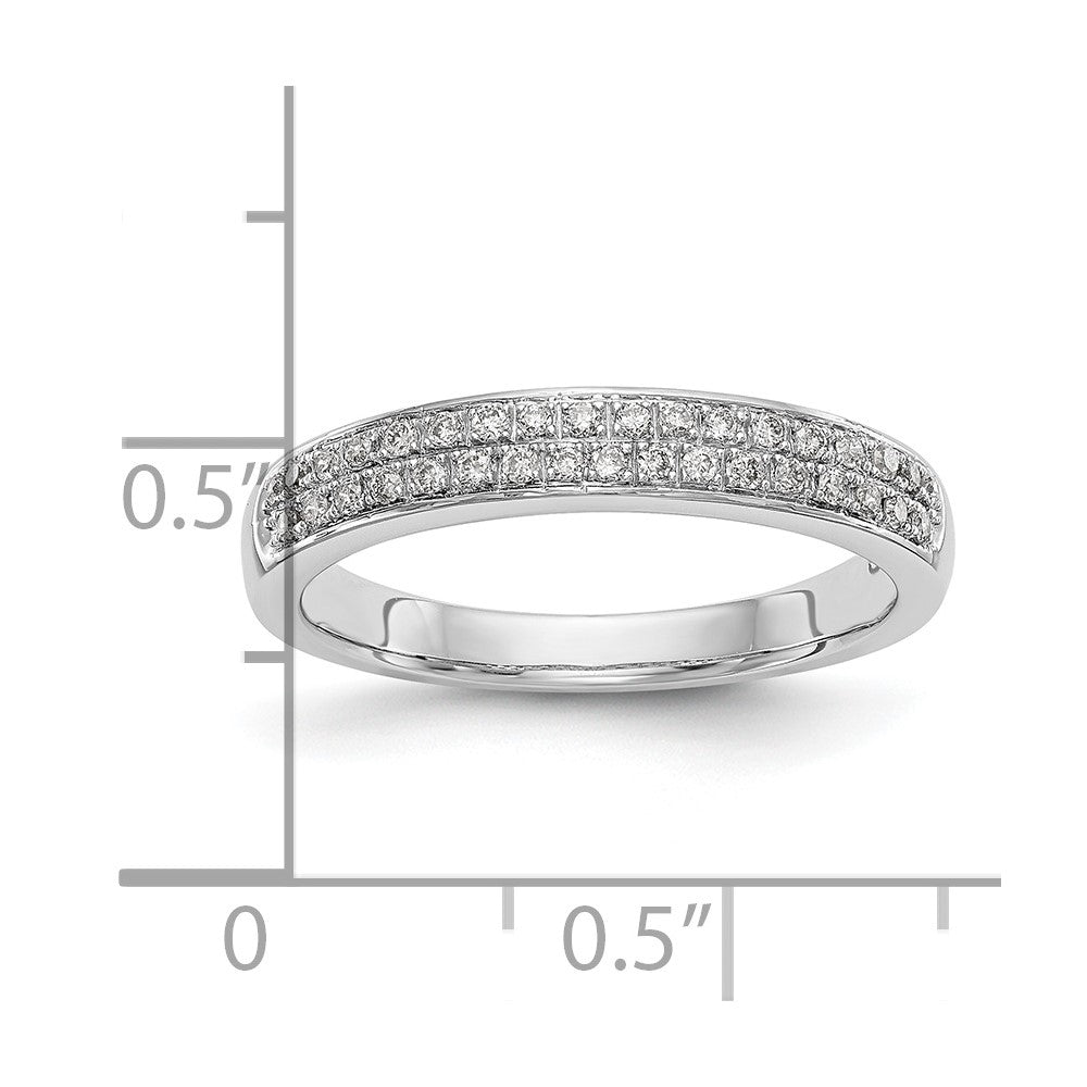 0.20ct. CZ Solid Real 14K White Gold Wedding Band Ring
