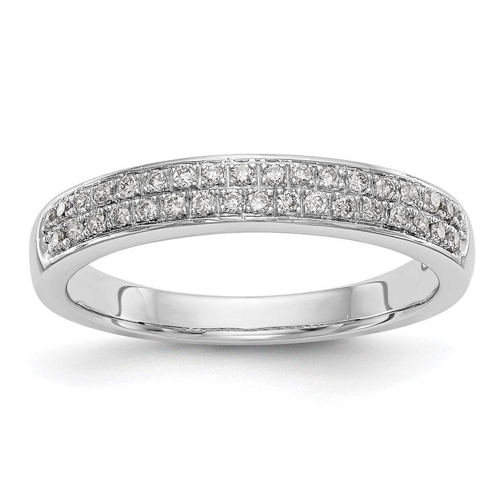 0.20ct. CZ Solid Real 14K White Gold Wedding Band Ring