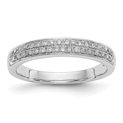 0.20ct. CZ Solid Real 14K White Gold Wedding Band Ring