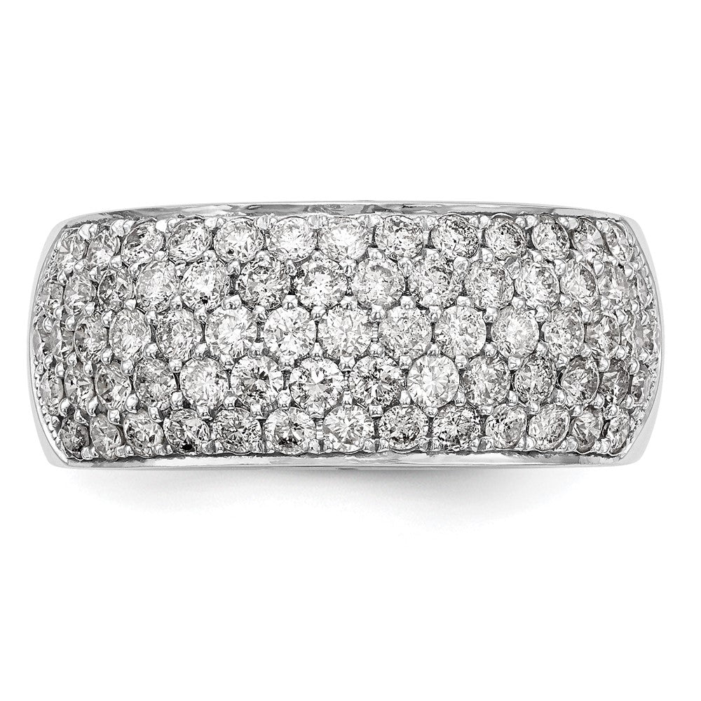 14K White Gold Real Diamond Band