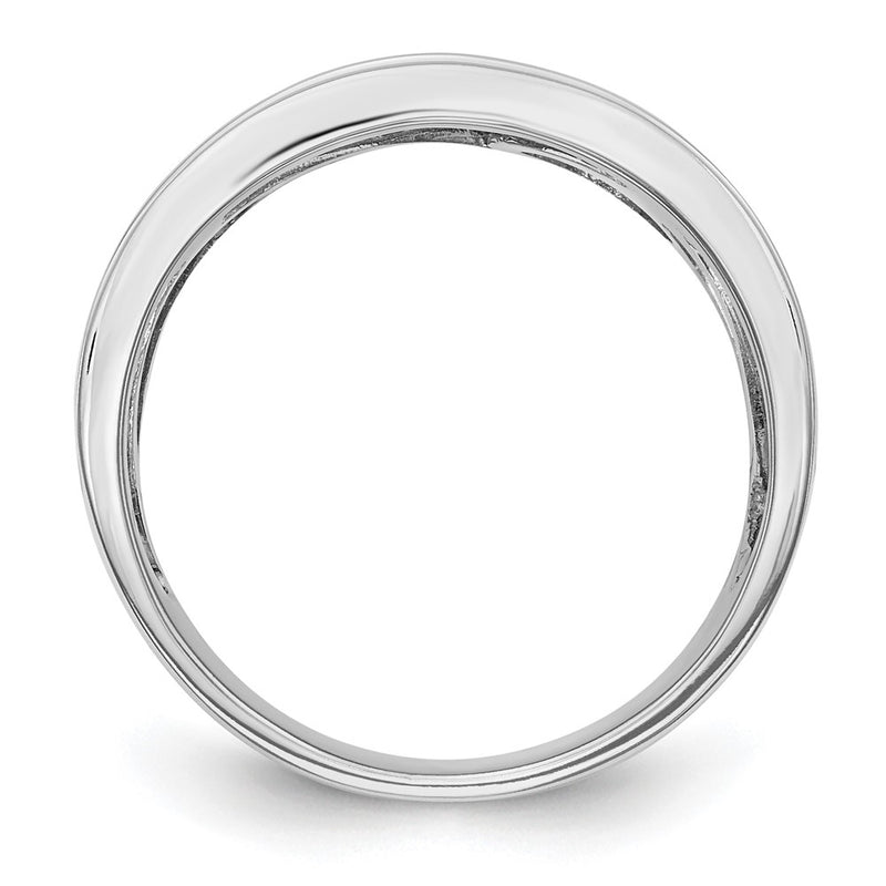 14K White Gold Micro Pave Real Diamond Band
