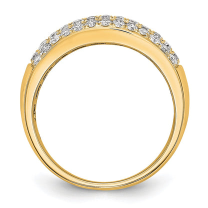 14K Yellow Gold Real Diamond Band