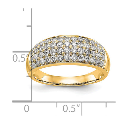 14K Yellow Gold Real Diamond Band