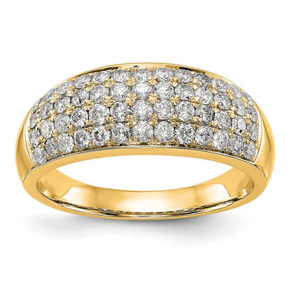 14K Yellow Gold Real Diamond Band