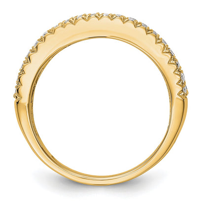 14K Yellow Gold Real Diamond Band