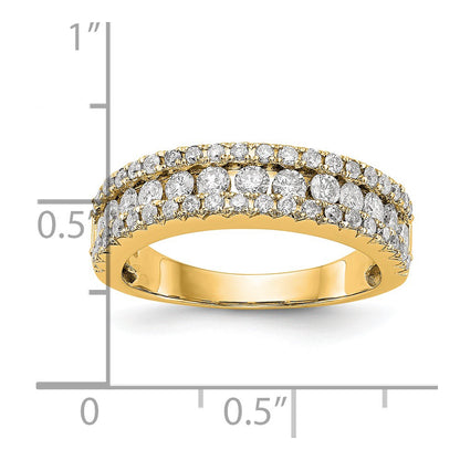 14K Yellow Gold Real Diamond Band