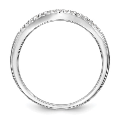 0.18ct. CZ Solid Real 14K White Gold Set of 2 Wedding Band Rings