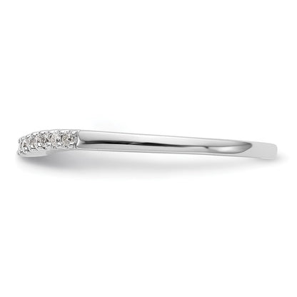 0.18ct. CZ Solid Real 14K White Gold Set of 2 Wedding Band Rings