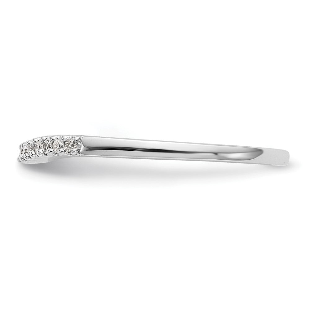 14K White Gold Set of 2 Real Diamond Bands