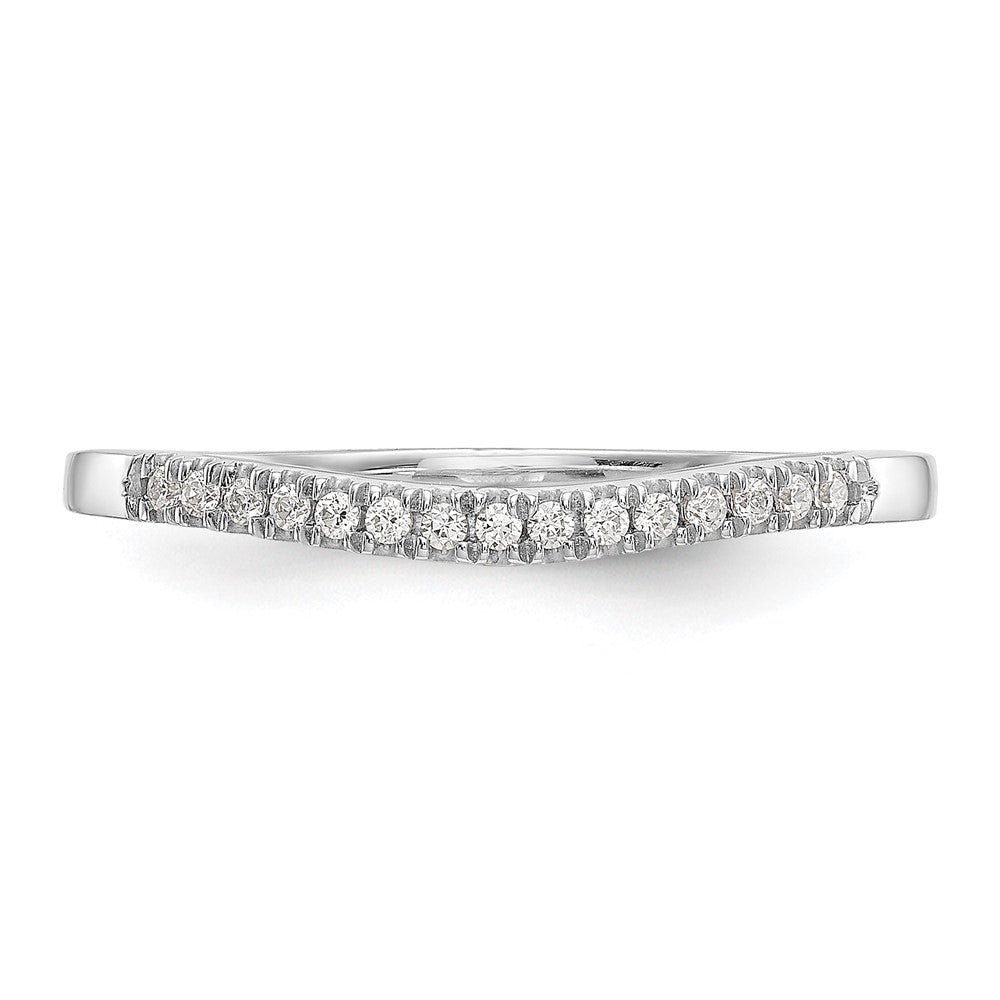 0.18ct. CZ Solid Real 14K White Gold Set of 2 Wedding Band Rings