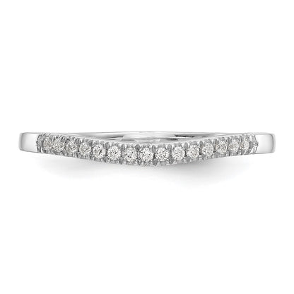 0.18ct. CZ Solid Real 14K White Gold Set of 2 Wedding Band Rings