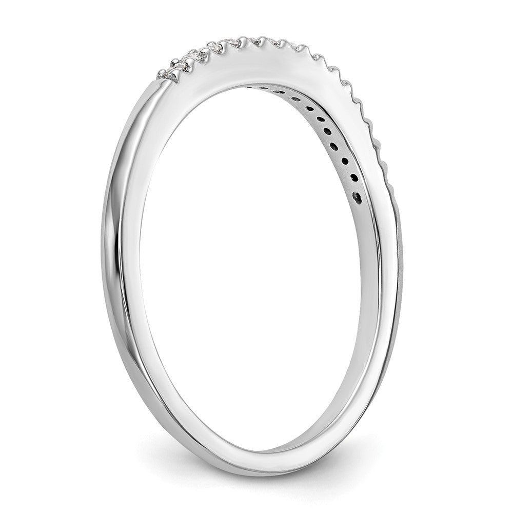 14K White Gold Set of 2 Real Diamond Bands