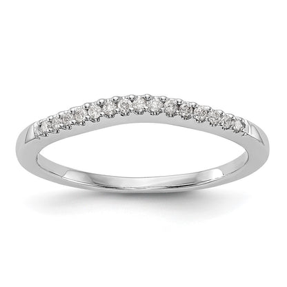 0.18ct. CZ Solid Real 14K White Gold Set of 2 Wedding Band Rings