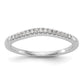 14K White Gold Set of 2 Real Diamond Bands