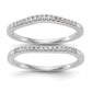 14K White Gold Set of 2 Real Diamond Bands