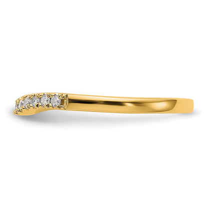 14K Set of Two Yellow Gold Real Diamond Bands