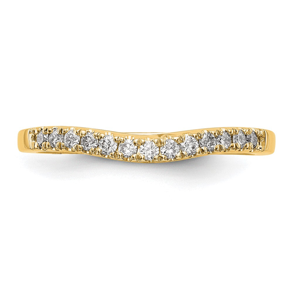 0.36ct. CZ Solid Real 14K Set of Two Yellow Gold Wedding Band Rings