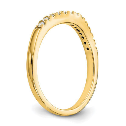 14K Set of Two Yellow Gold Real Diamond Bands