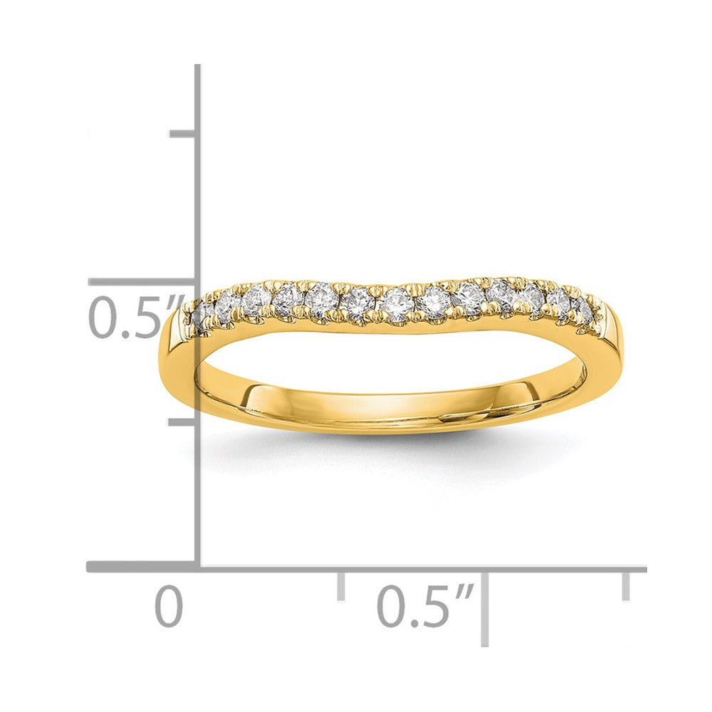 14K Set of Two Yellow Gold Real Diamond Bands