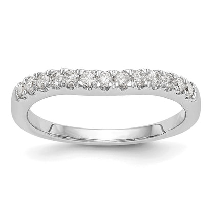 14K White Gold Set of 2 Real Diamond Bands