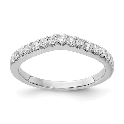 14K White Gold Set of 2 Real Diamond Bands