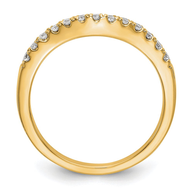 14K Yellow Gold Set of 2 Real Diamond Bands