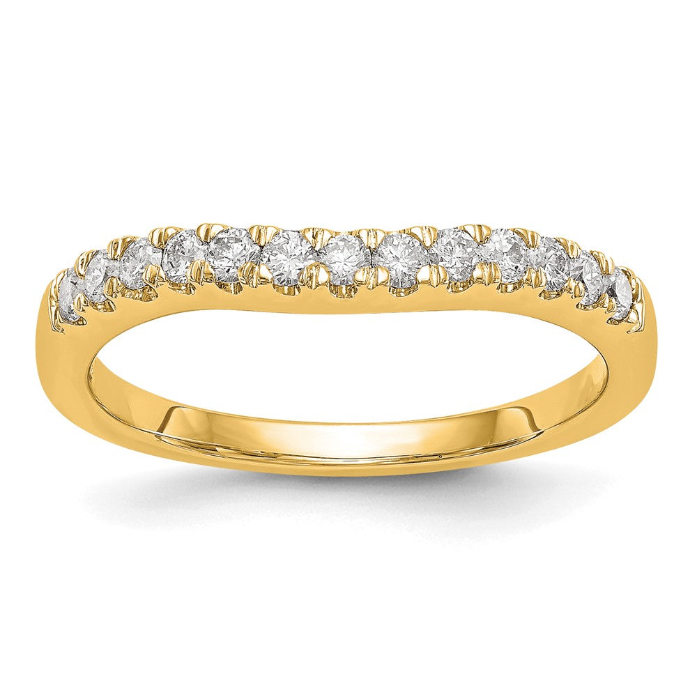 14K Yellow Gold Set of 2 Real Diamond Bands