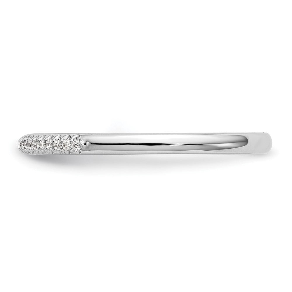 14K White Gold Real Diamond Band