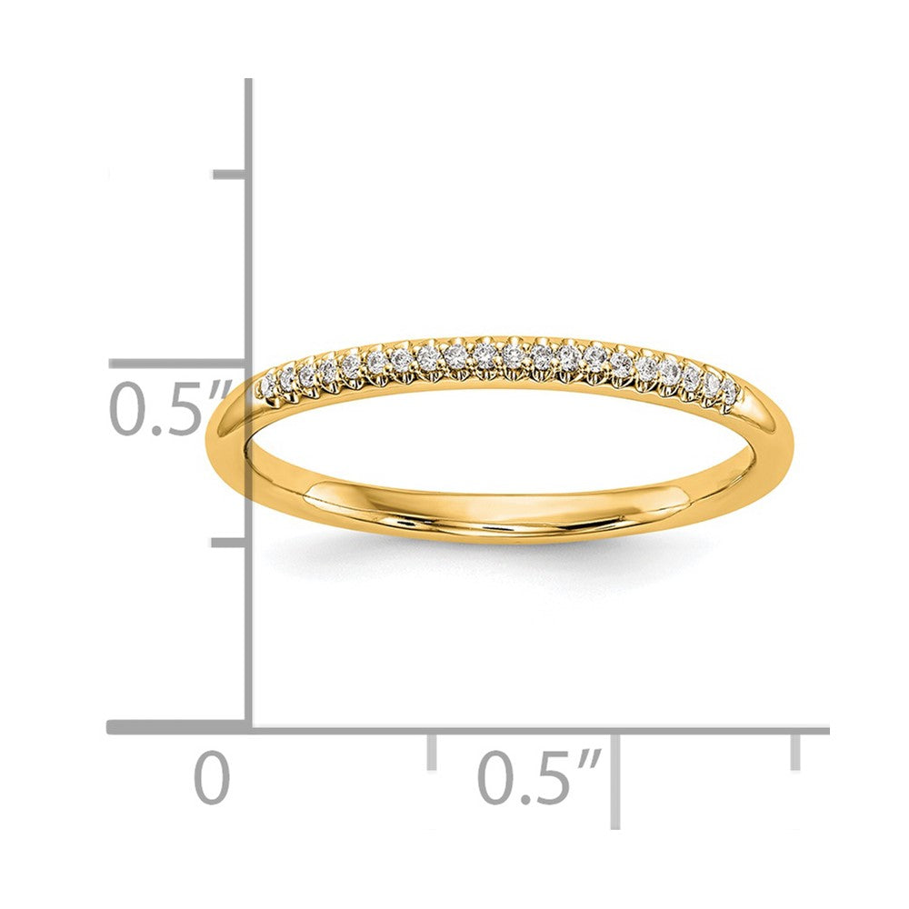 14K Yellow Gold Real Diamond Band
